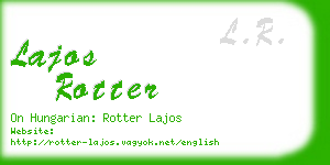 lajos rotter business card